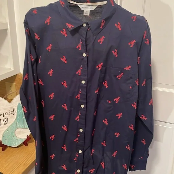 🦞🦞🦞BOGOHO 🦞🦞🦞Crawfish Button Up Shirt - Picture 2 of 9